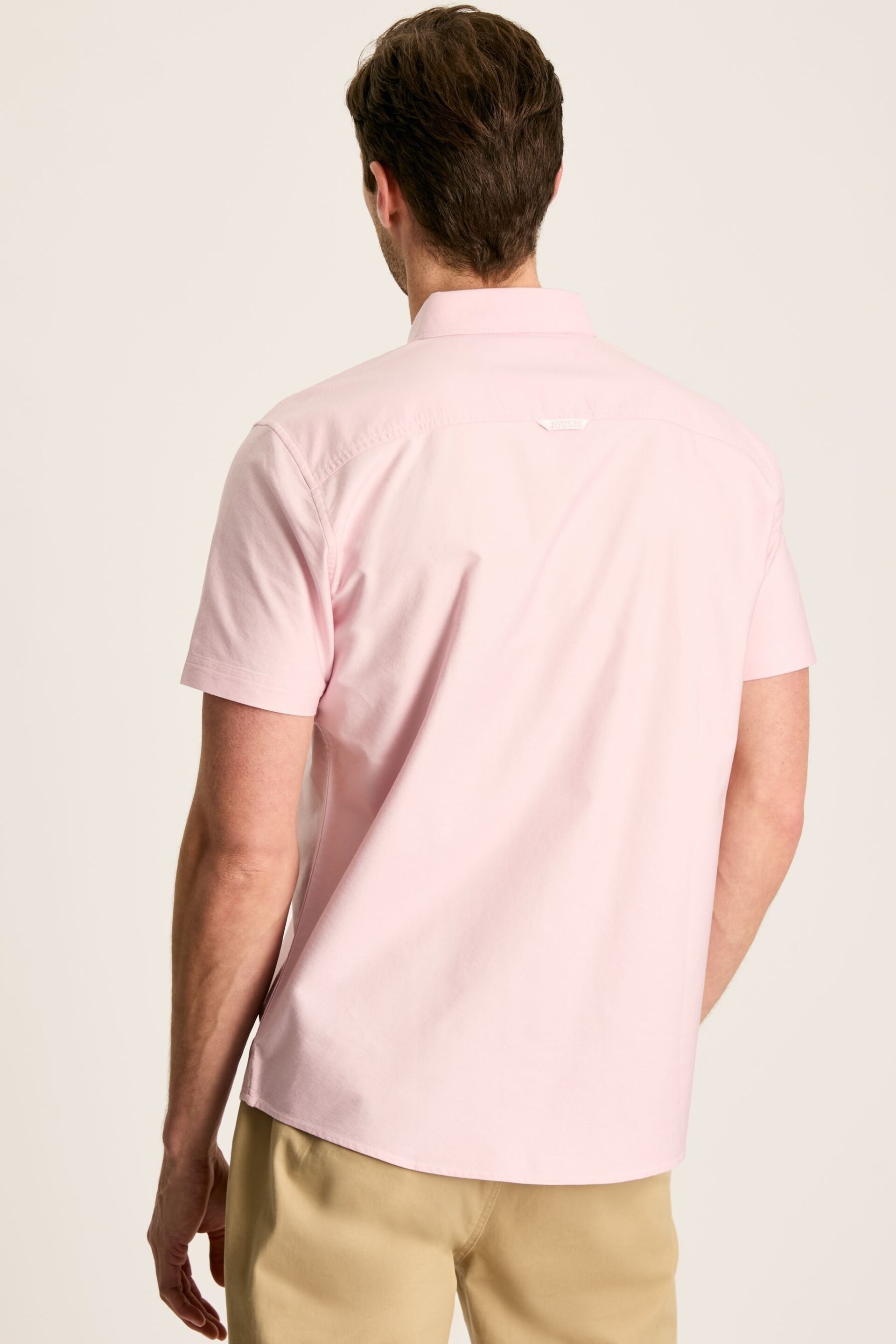 Joules Oxford Pink Classic Fit Short Sleeve Shirt - Image 2 of 6