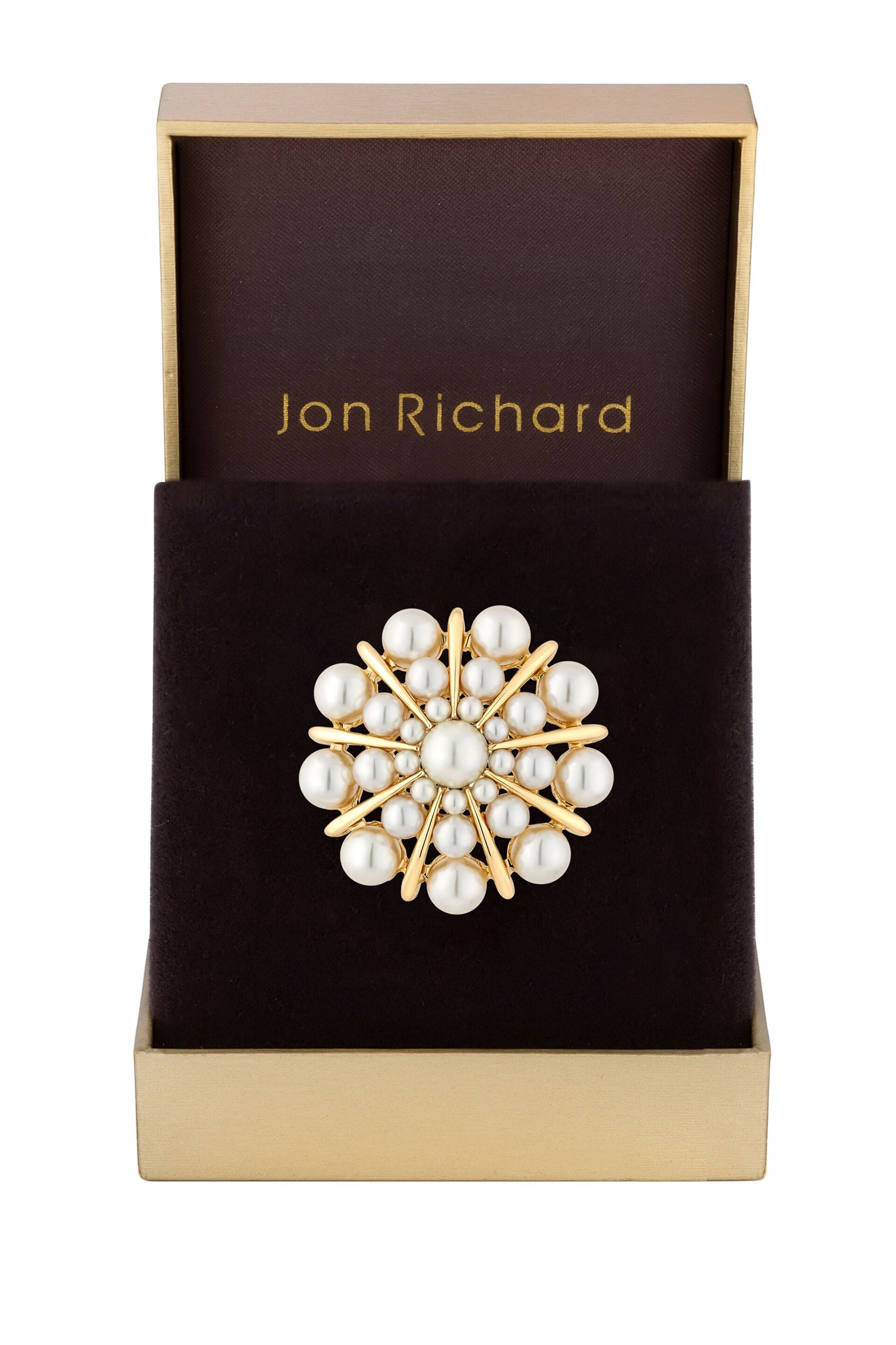 Jon Richard Gold Tone Pearl Vintage Brooch - Image 2 of 2