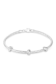 Simply Silver Silver Tone Polished Knot Bangle Bracelet - Image 1 of 3