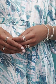 Simply Silver Silver Tone Polished Knot Bangle Bracelet - Image 2 of 3