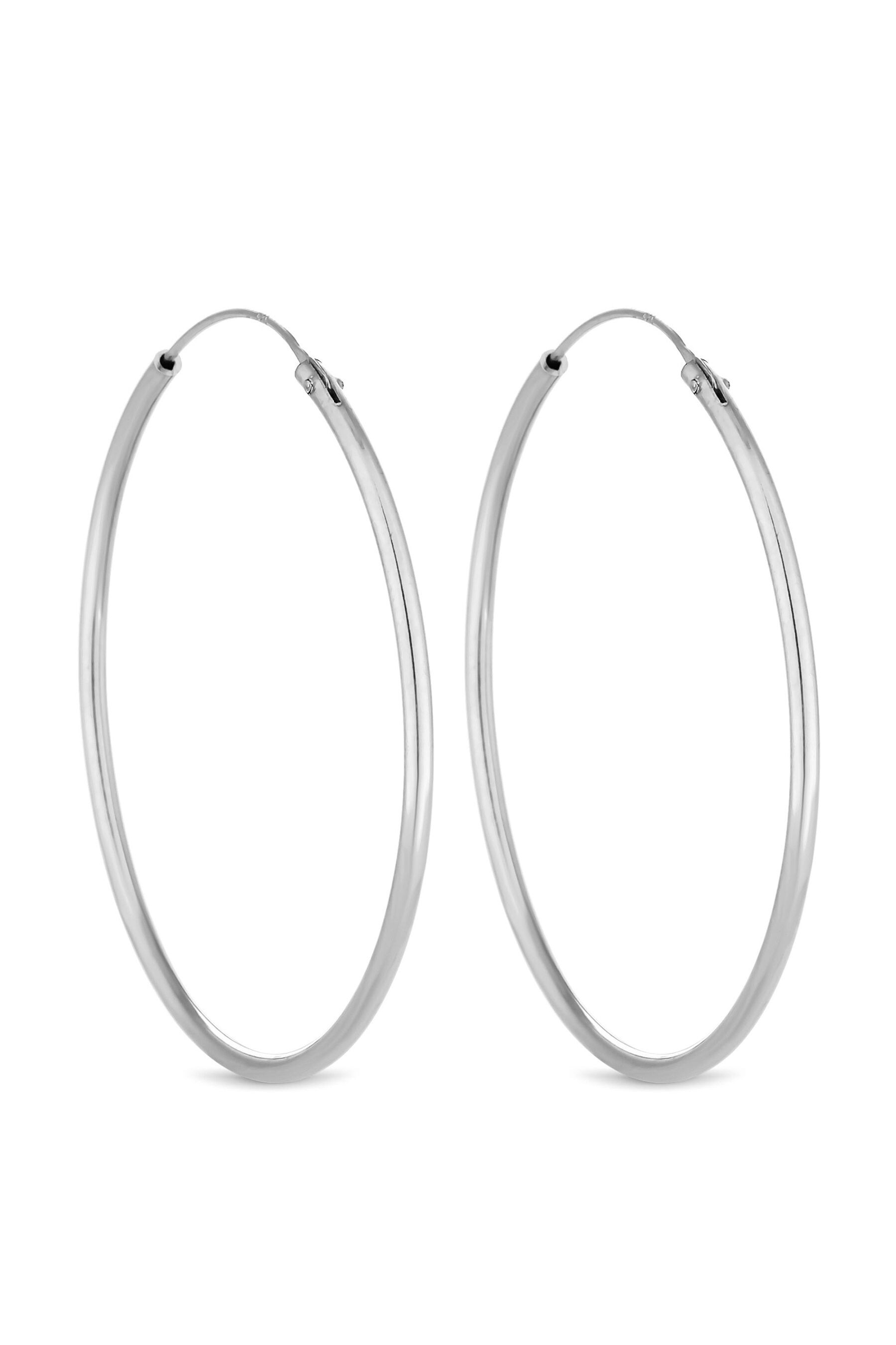 Simply silver hoop earrings hotsell
