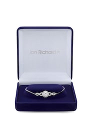 Jon Richard Silver Tone Cubic Zirconia Halo Infinity Crystal Toggle Bracelet in a Gift Box - Image 1 of 3