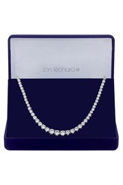 Jon Richard Silver Cubic Zirconia Graduated Tennis Necklace in a Gift Box - Image 2 of 2