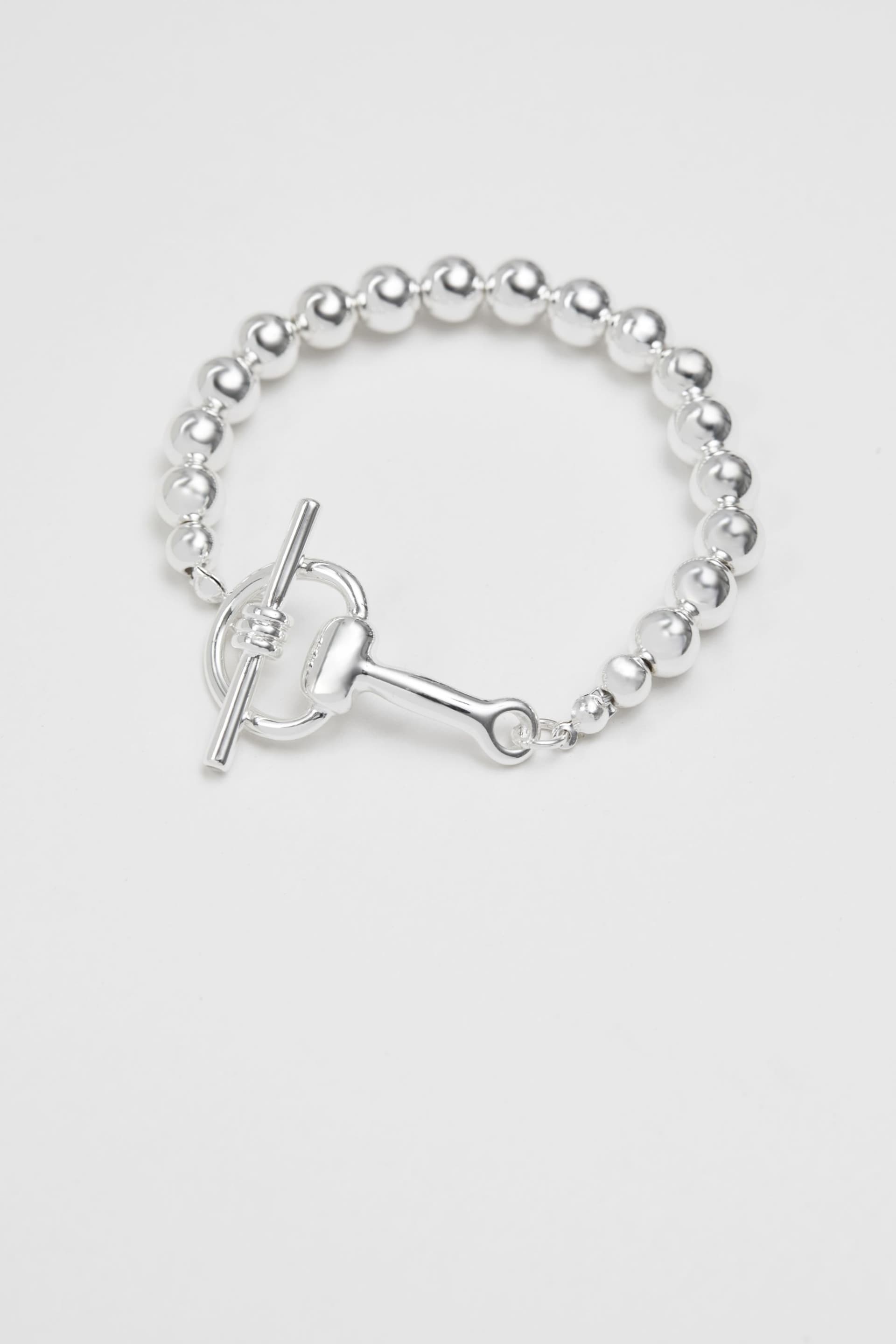 Jon Richard Silver Tone Polished Ball Snaffle Bracelet - Image 1 of 4