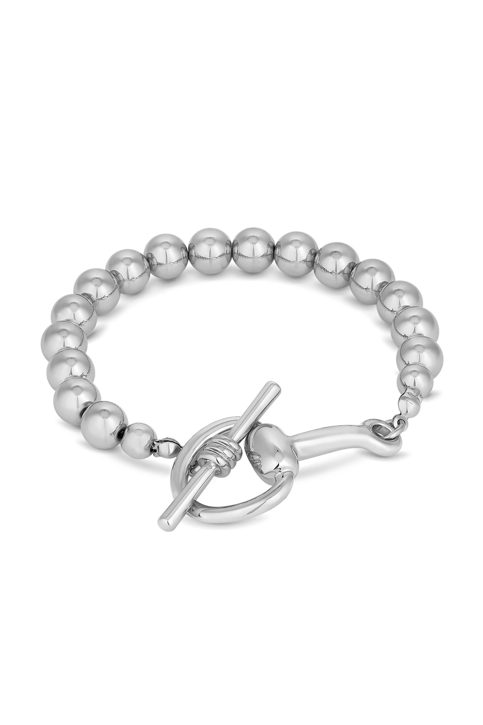 Jon Richard Silver Tone Polished Ball Snaffle Bracelet - Image 3 of 4