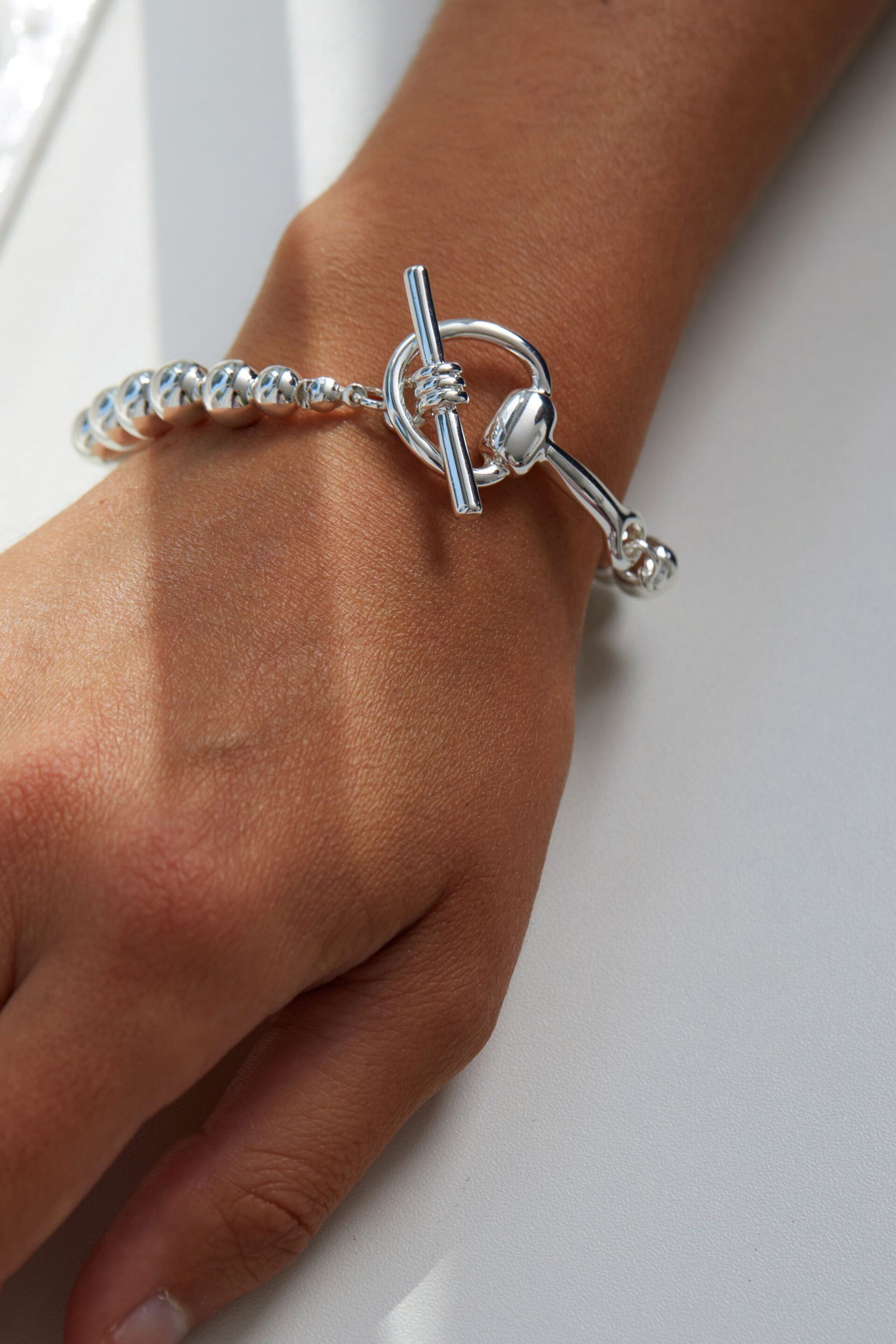 Jon Richard Silver Tone Polished Ball Snaffle Bracelet - Image 4 of 4