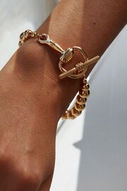 Jon Richard Gold Tone Polished Ball Snaffle Bracelet - Image 3 of 3