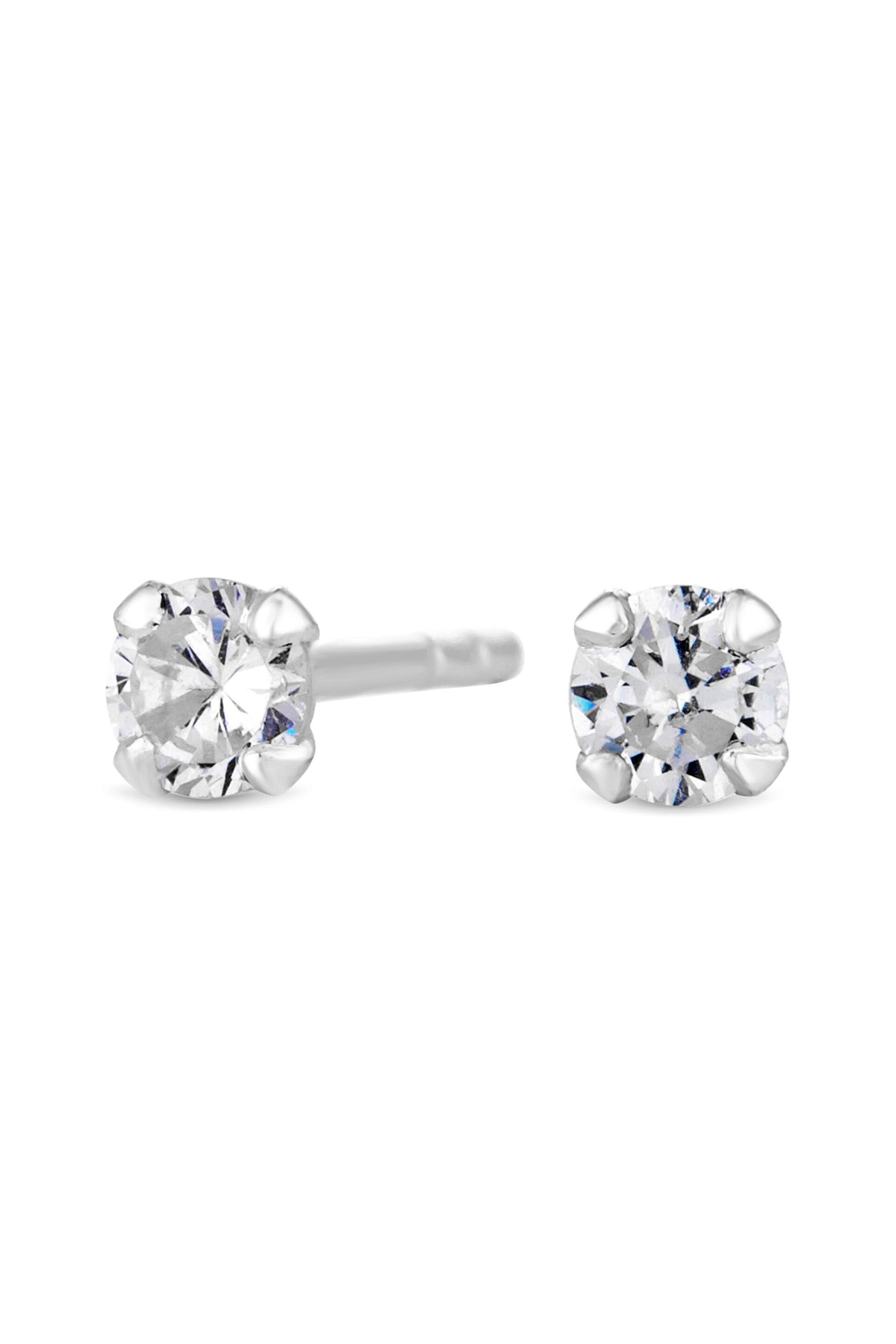 Simply Silver Sterling Silver Tone 925 Cubic Zirconia Small Stud Earrings - Image 1 of 1