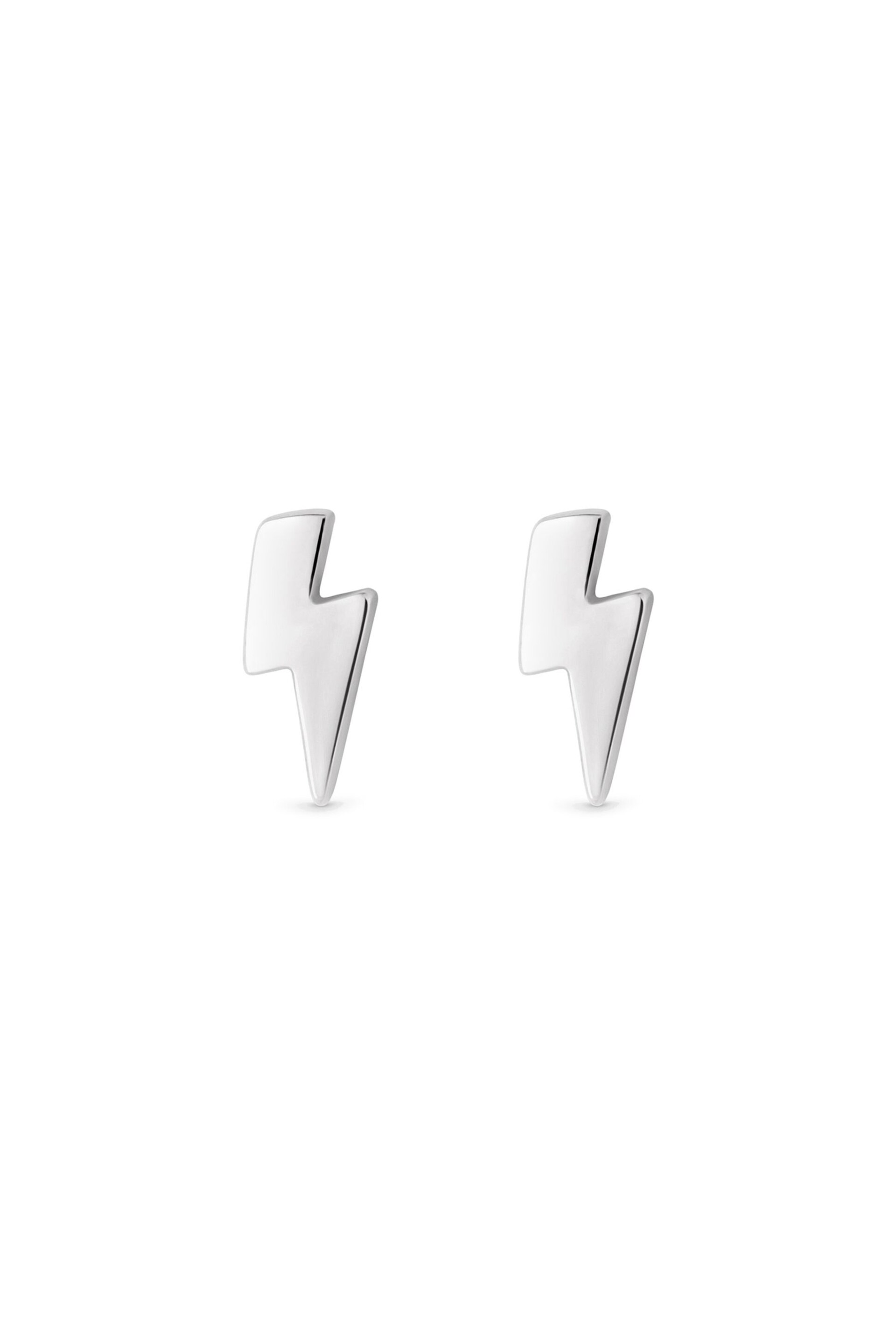 Simply Silver Silver Tone Polished Lightening Bolt Stud Earrings - Image 1 of 2