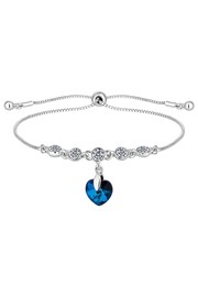 Jon Richard Blue Silver Plated Bermuda Heart Toggle Bracelet - Image 1 of 3