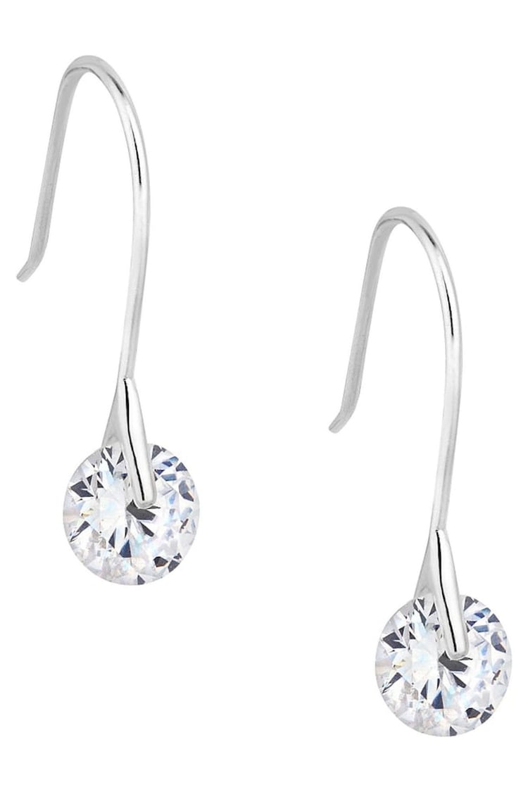 Simply Silver Sterling Silver 925 Cubic Zirconia Tension Drop Earrings - Image 1 of 4