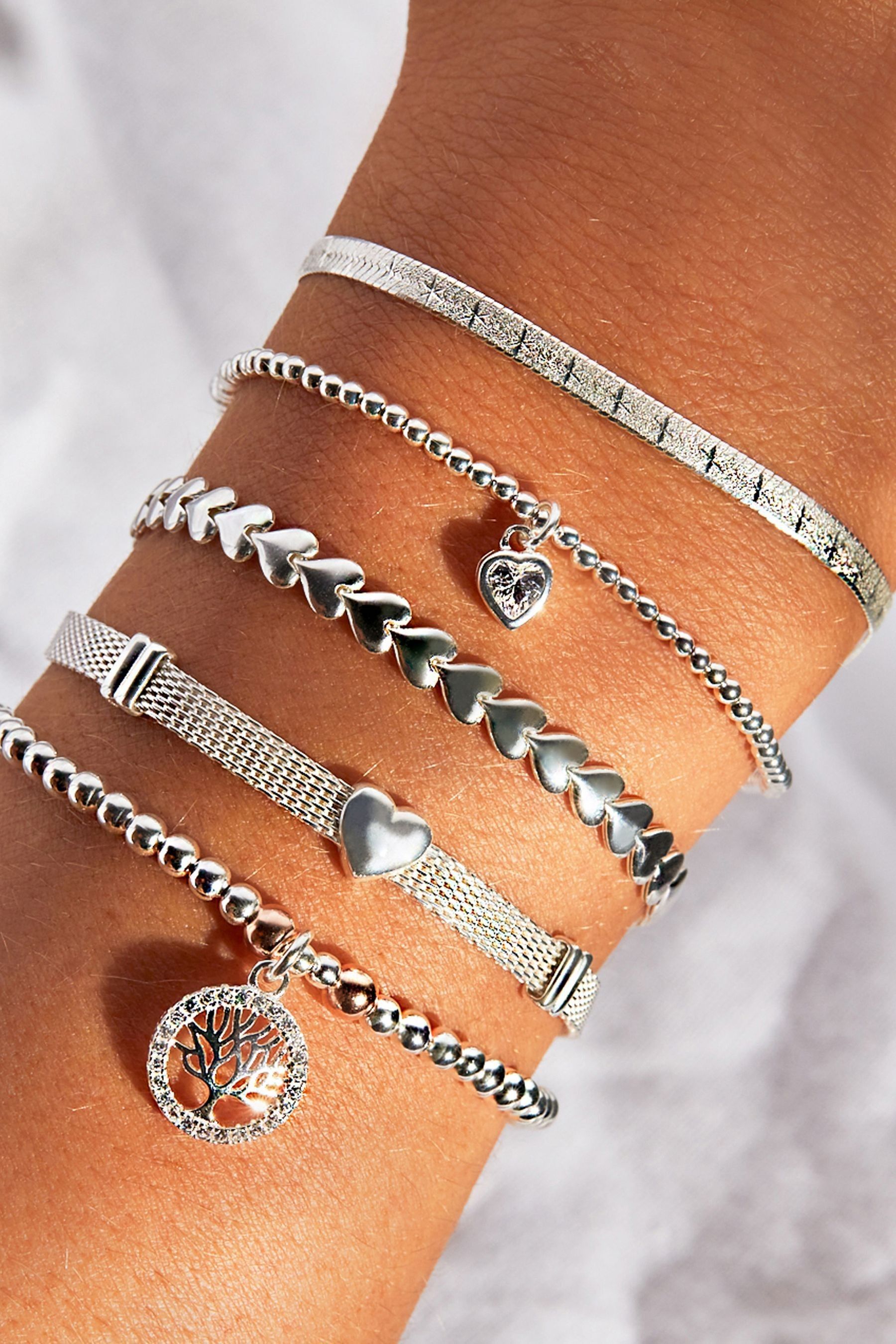 Silver stretch bracelet new arrivals