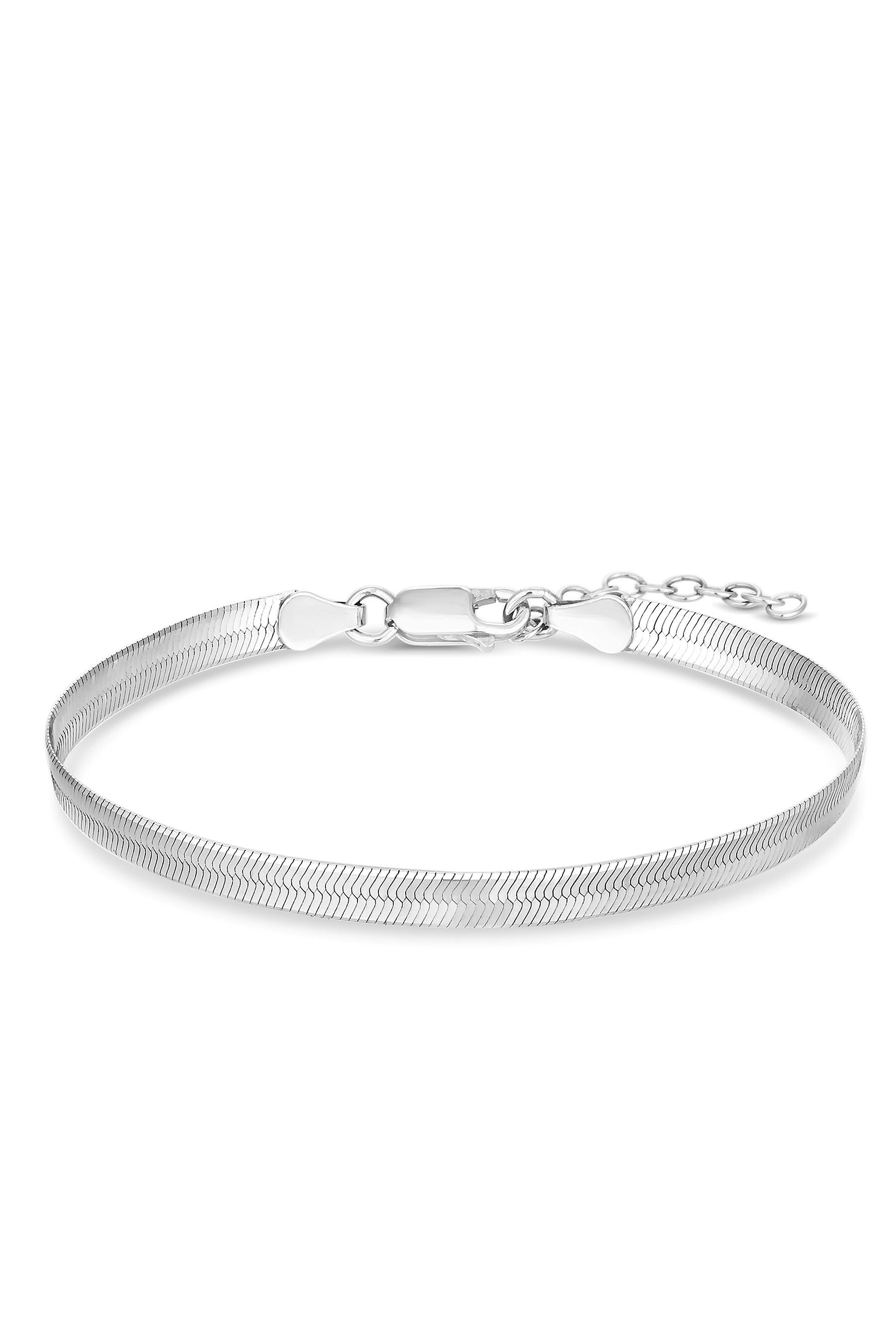 Buy Simply Silver Sterling Silver Tone 925 Flat Snake Bracelet from Next Canada