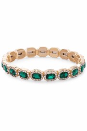 Jon Richard Green Emerald Crystal Rectangle Stretch Bracelet - Image 1 of 1