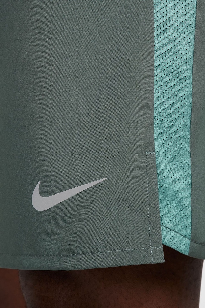 Nike Dark Green 9 Inch Dri-FIT Challenger Unlined Running Shorts - Image 7 of 9