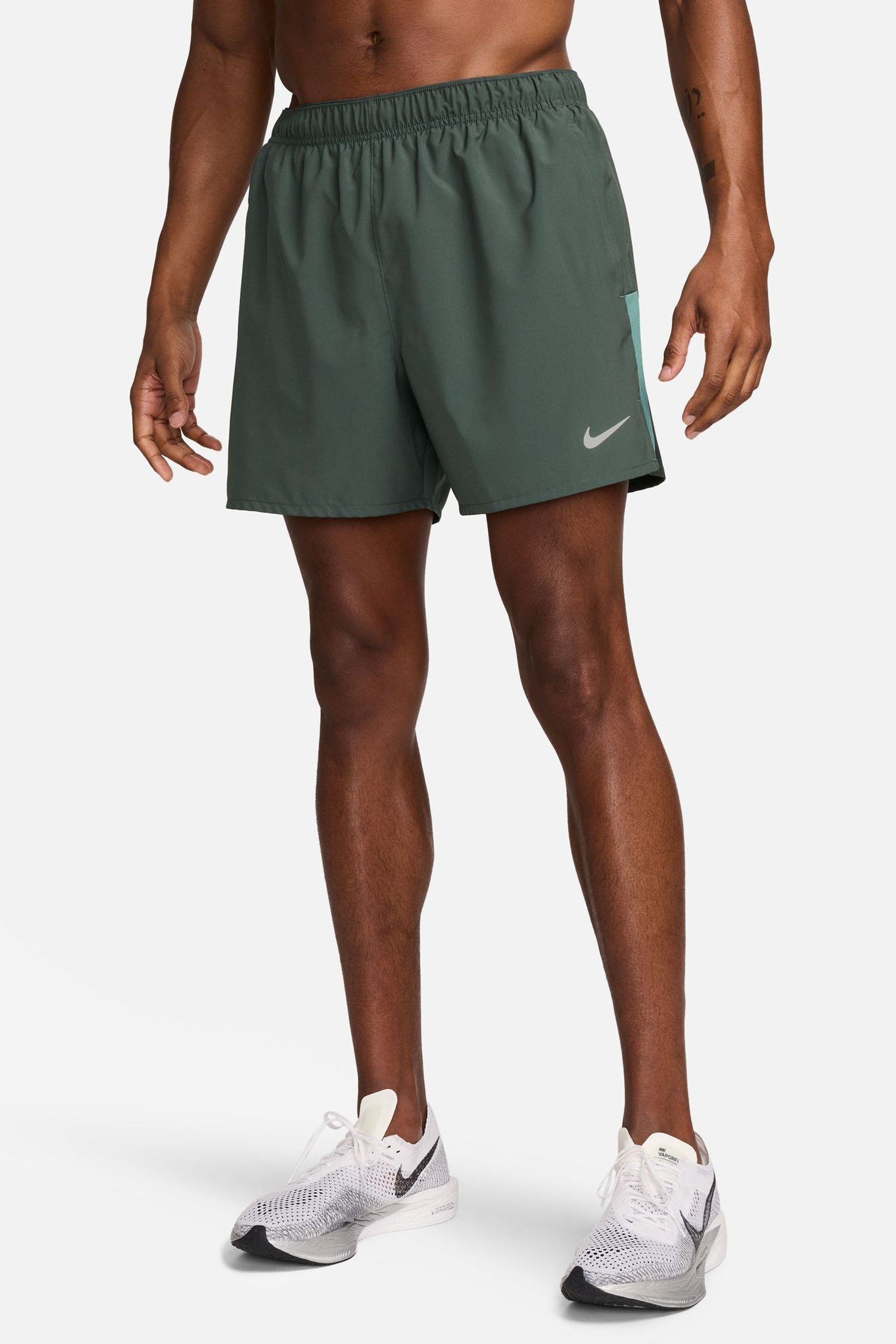 Buy Nike Dark Green 5 Inch Dri FIT Challenger 5 inch Brief Lined Running Shorts from Next Luxembourg