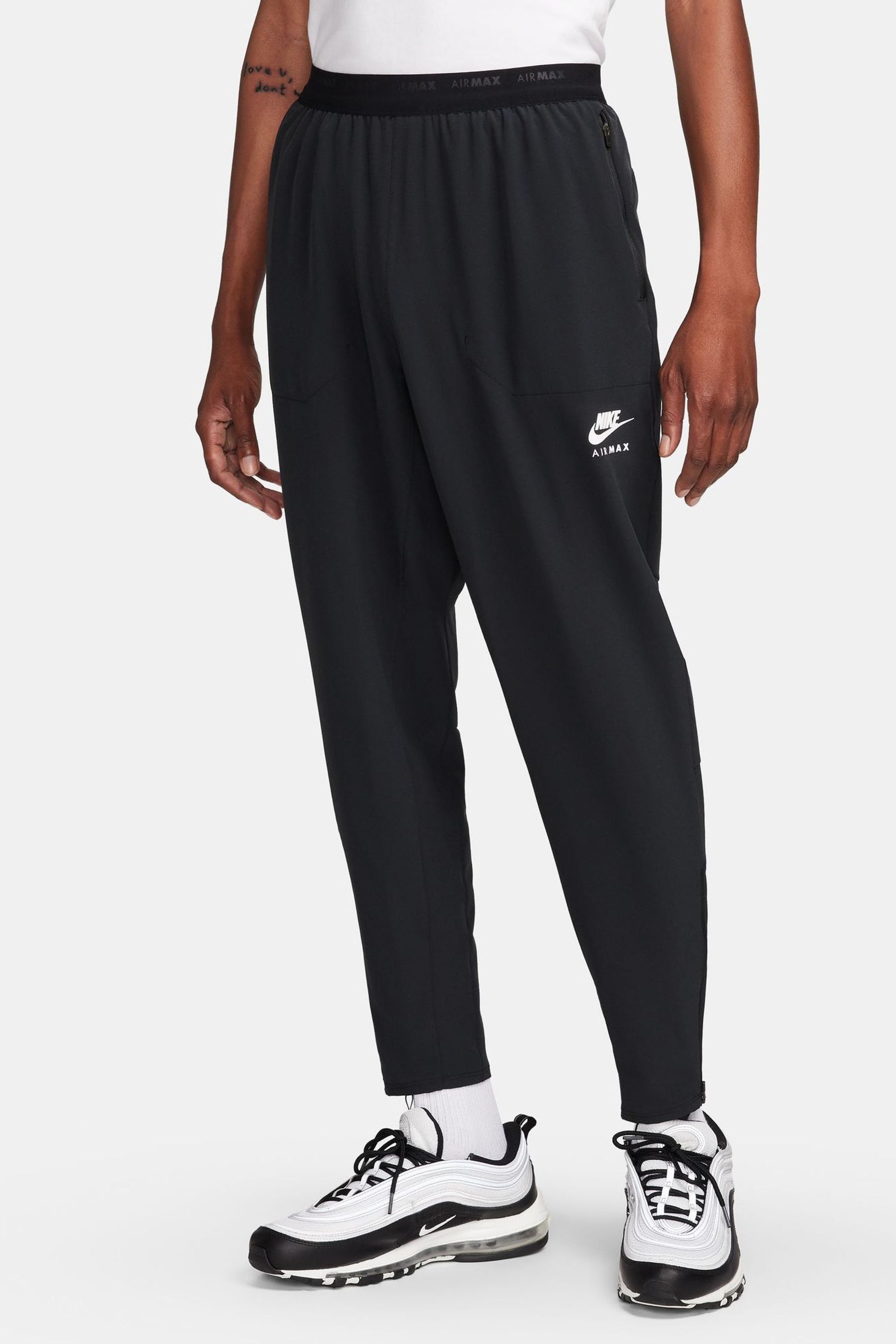 Buy Nike Black Grey Air Max Woven Joggers from the Next UK online shop