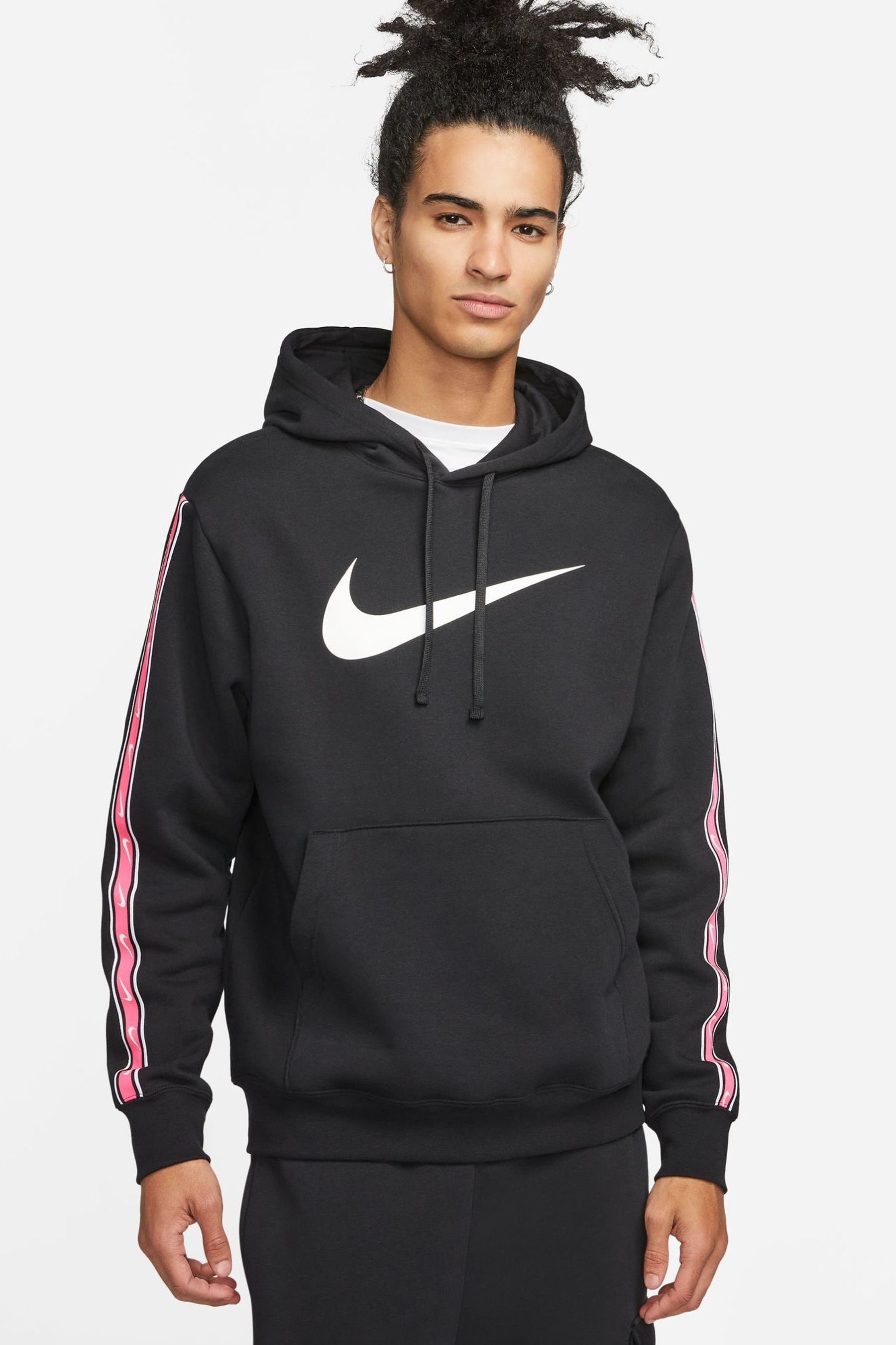 Buy Nike Black Pink Sportswear Repeat Pullover Hoodie from Next Ireland