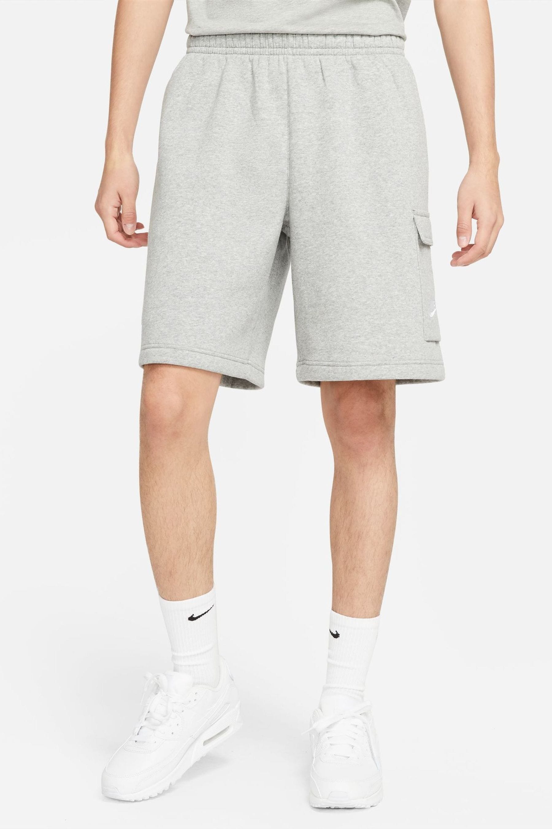 Nike gray fleece shorts shop