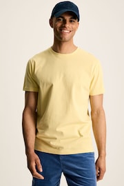 Joules Denton Yellow Plain Jersey Crew Neck T-Shirt - Image 1 of 5