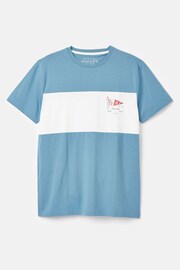 Joules Denton Blue Colourblock Jersey Crew Neck T-Shirt - Image 1 of 1
