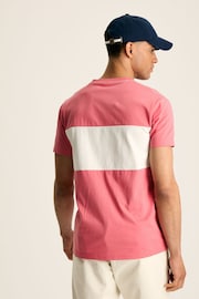 Joules Denton Pink Colourblock Jersey Crew Neck T-Shirt - Image 2 of 6