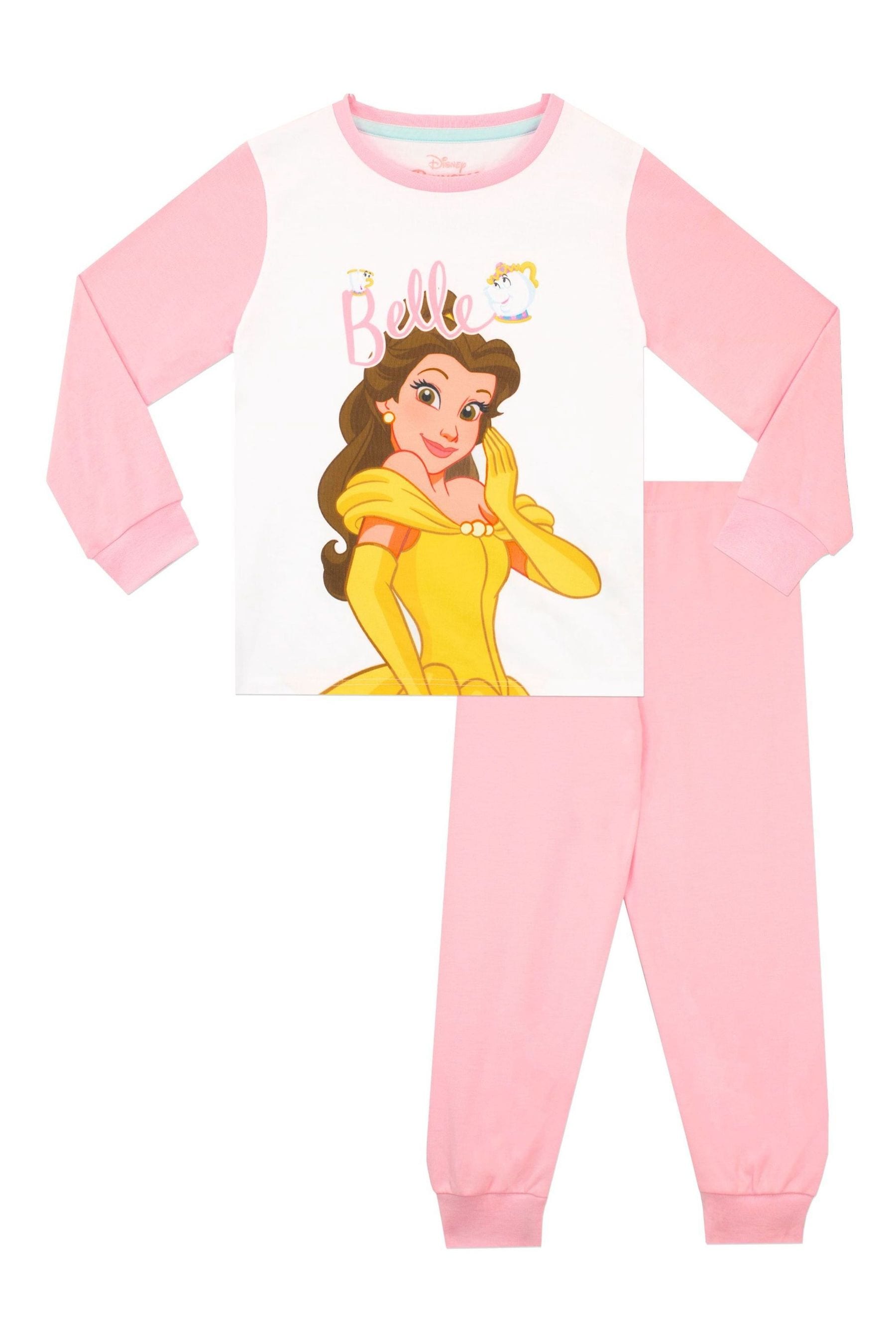 Buy Character White Disney Belle and Ariel Pyjamas 2 Pack from the Next UK online shop