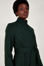 Monsoon Green Saskia Belted Coat - Image 3 of 5