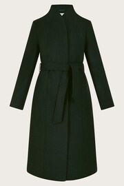 Monsoon Green Saskia Belted Coat - Image 4 of 5