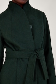 Monsoon Green Saskia Belted Coat - Image 5 of 5