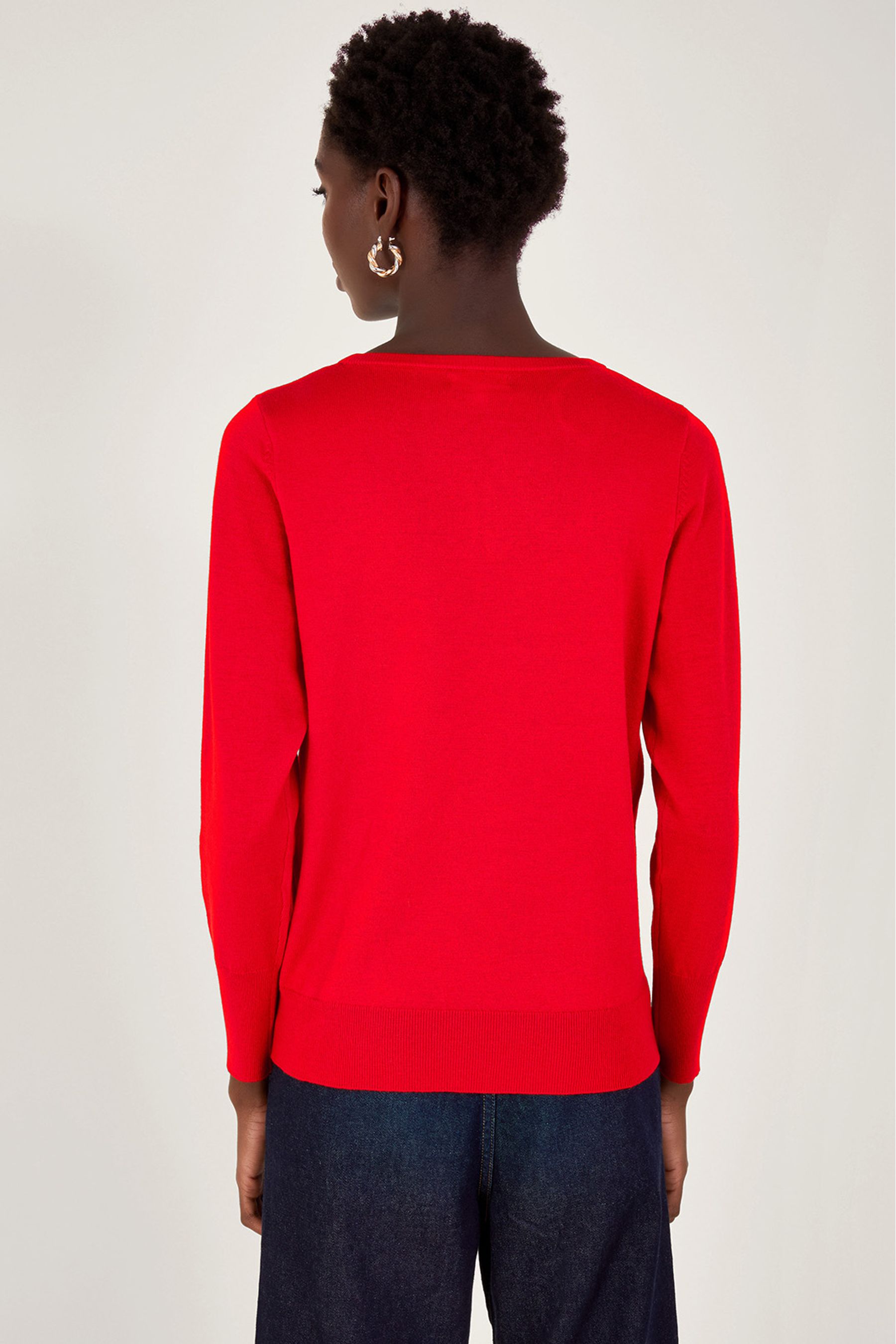 Red bow jumper top