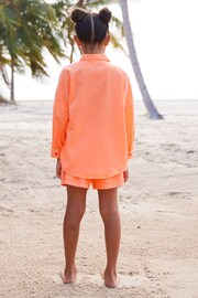 Soft Orange Shirt And Shorts Co-ord Set (3-16yrs) - Image 3 of 7