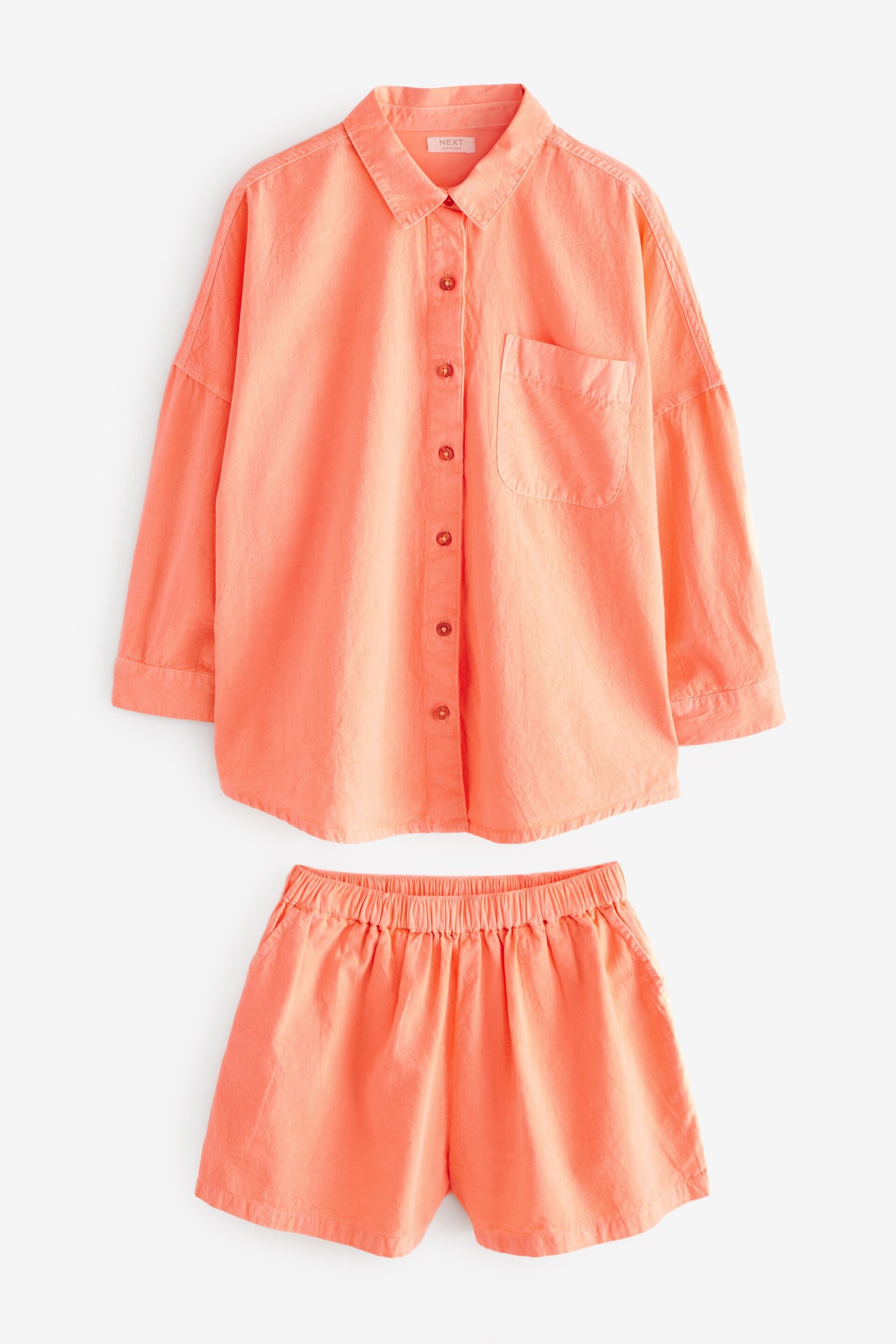 Soft Orange Shirt And Shorts Co-ord Set (3-16yrs) - Image 5 of 7