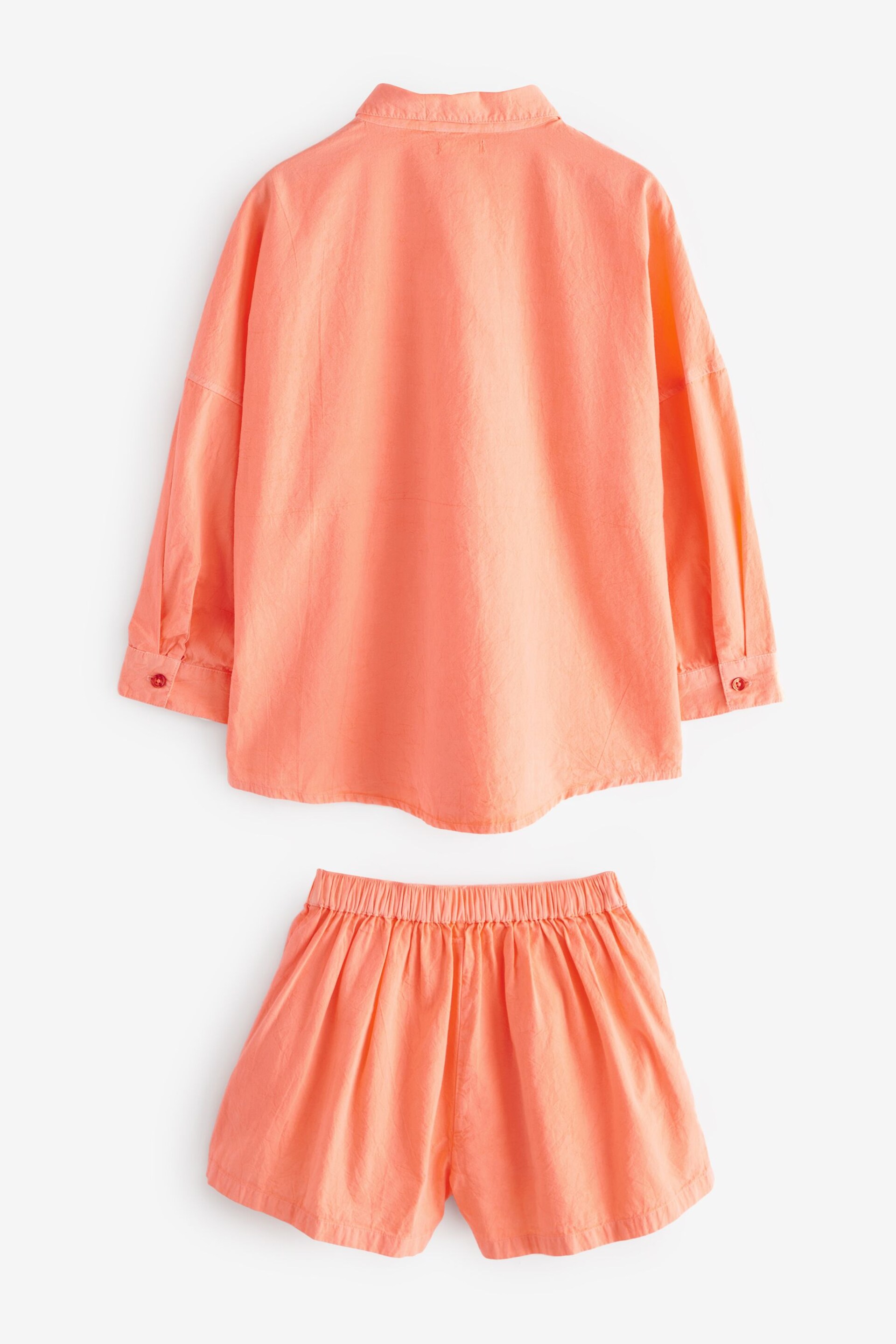Soft Orange Shirt And Shorts Co-ord Set (3-16yrs) - Image 6 of 7