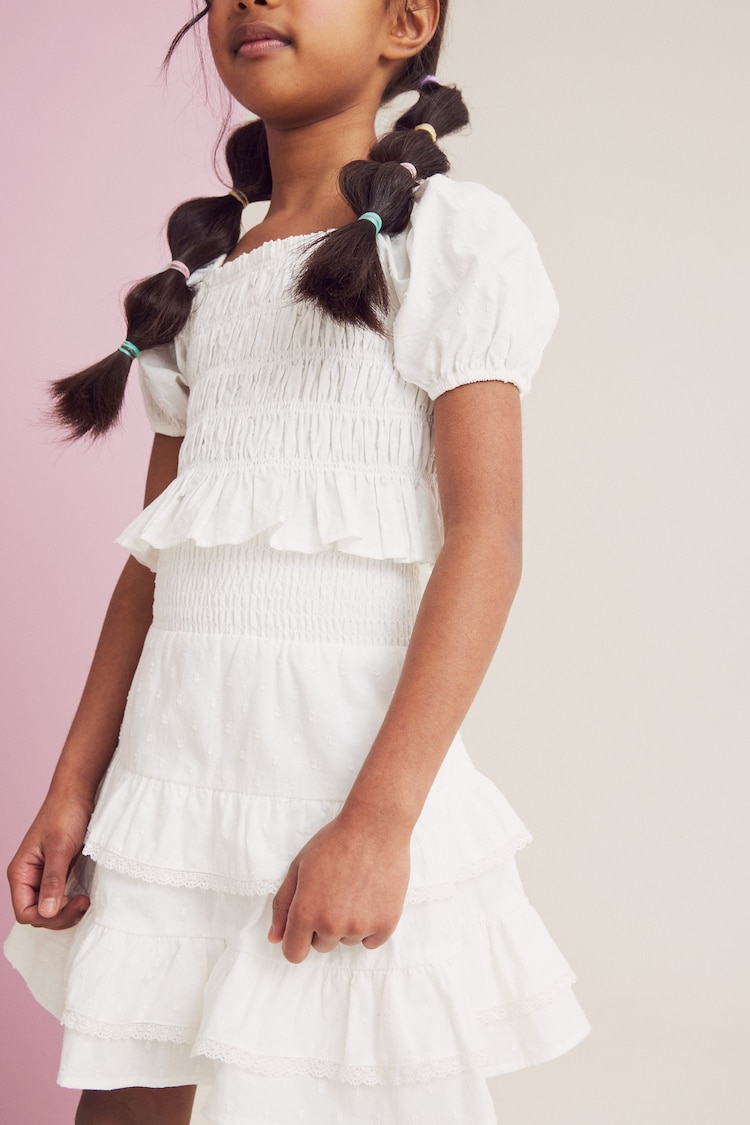 White Ruffle Co-ord Set (3-16yrs) - Image 2 of 4