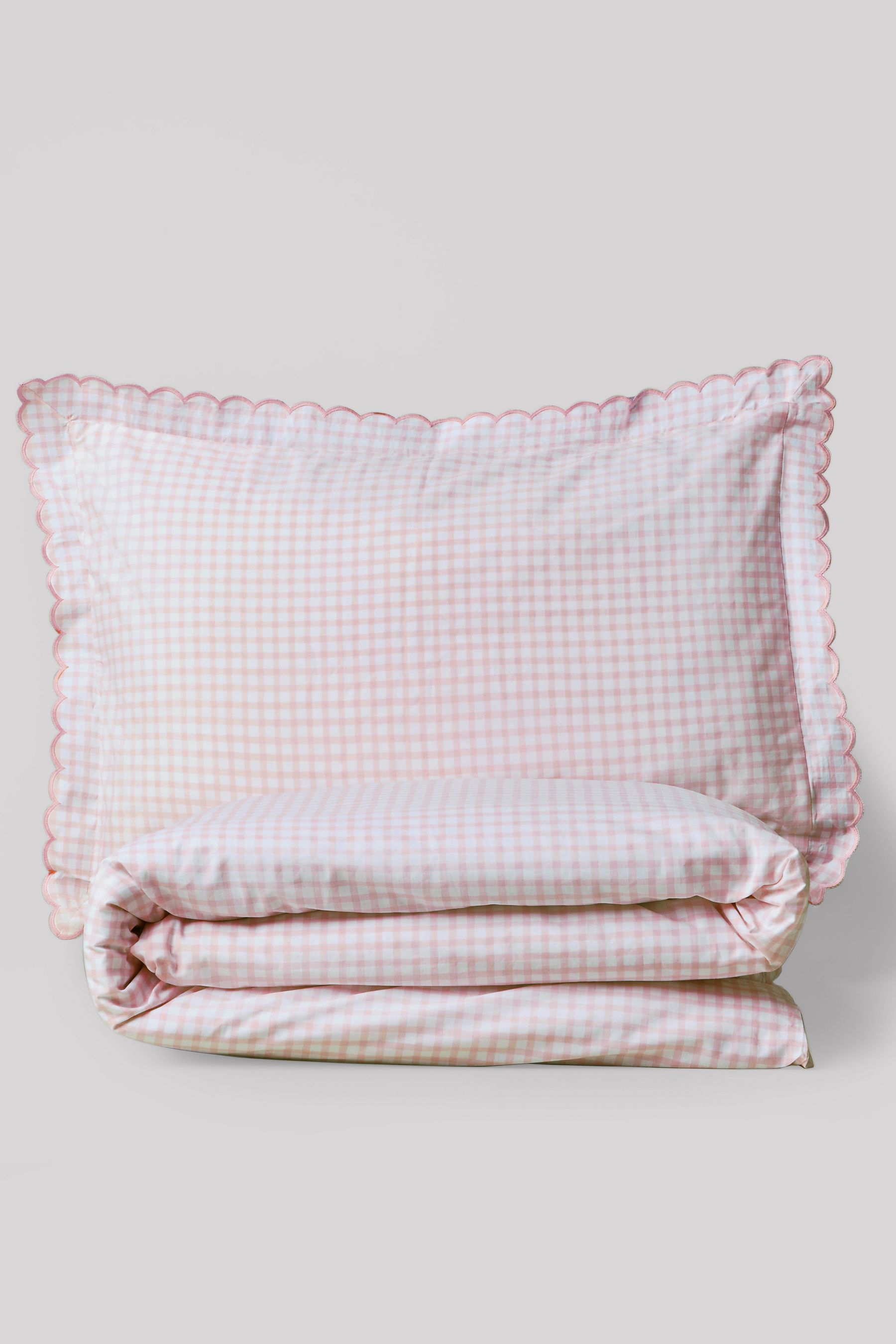 Buy Pink Gingham 100 Cotton Printed Bedding Duvet Cover and Pillowcase Set from Next Singapore