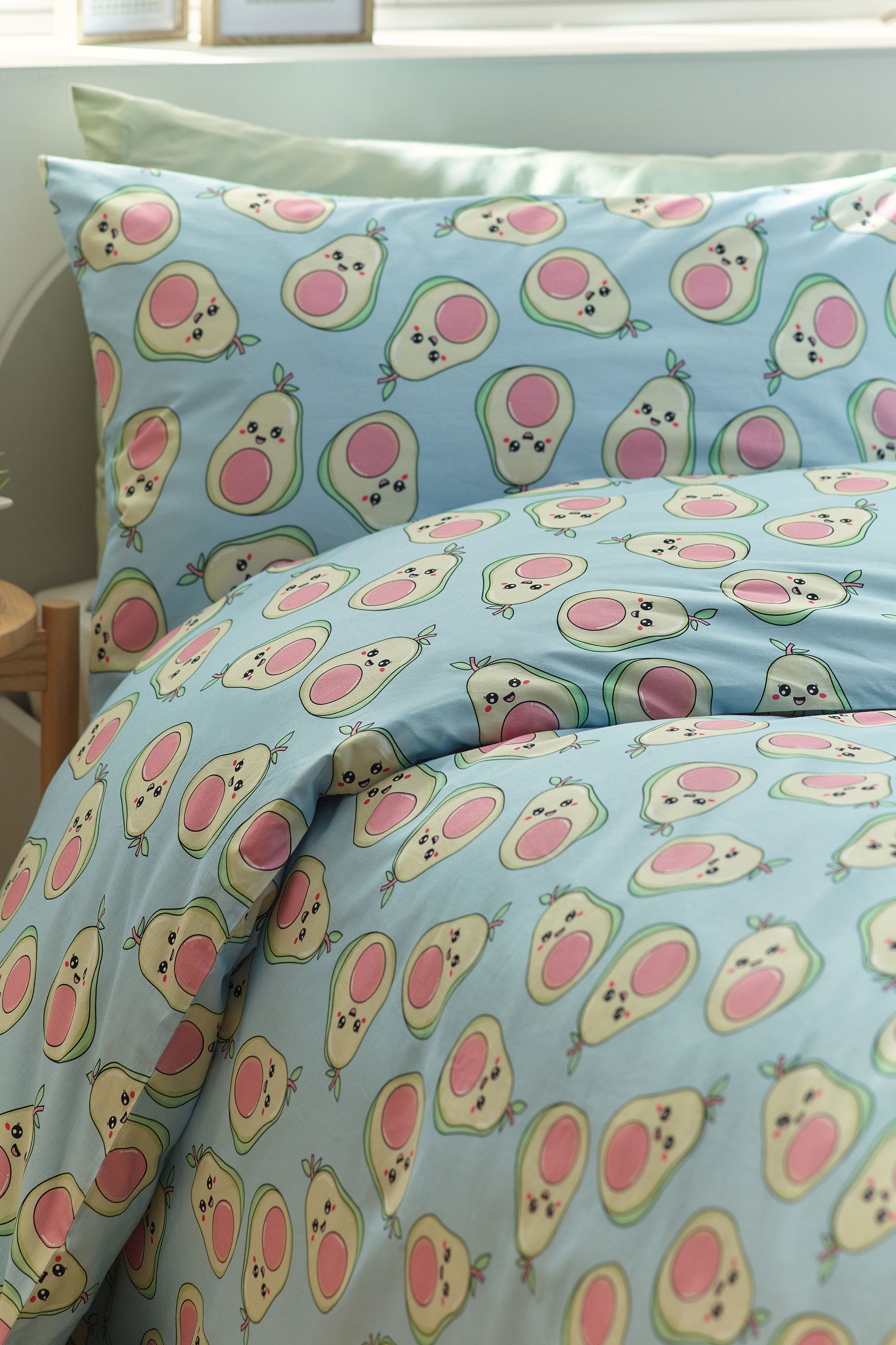 Buy Blue Avocado 100 Cotton Printed Bedding Duvet Cover and Pillowcase Set from Next Luxembourg