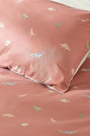 Sage Green Tassel Dinosaurs 100% Cotton Printed Bedding Duvet Cover and Pillowcase Set - Image 6 of 12
