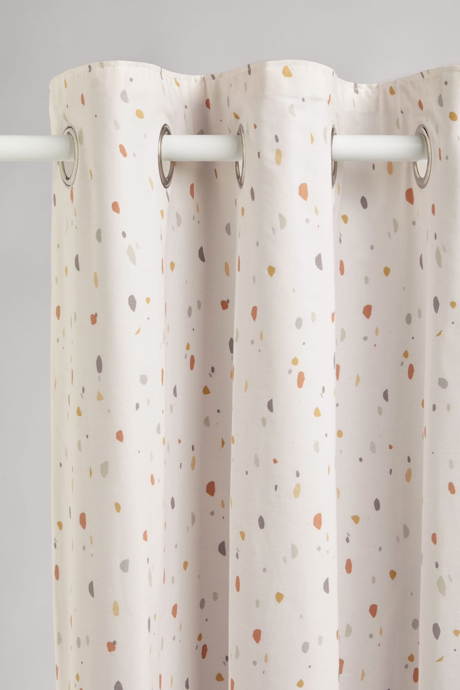 Natural Terrazzo Eyelet Blackout Curtains - Image 1 of 8