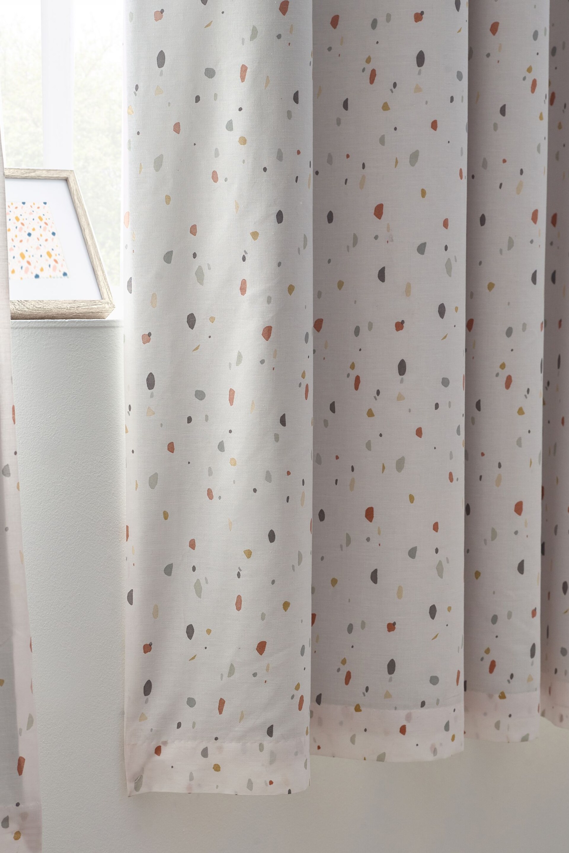 Natural Terrazzo Eyelet Blackout Curtains - Image 6 of 8