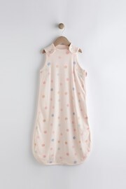 Beige Pink Multi Spot 0.5 Tog Baby 100% Cotton Sleep Bag - Image 1 of 9