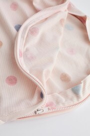 Beige Pink Multi Spot 0.5 Tog Baby 100% Cotton Sleep Bag - Image 8 of 9