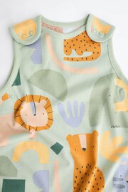 Green Safari Animals 0.5 Tog Baby 100% Cotton Sleep Bag - Image 6 of 9