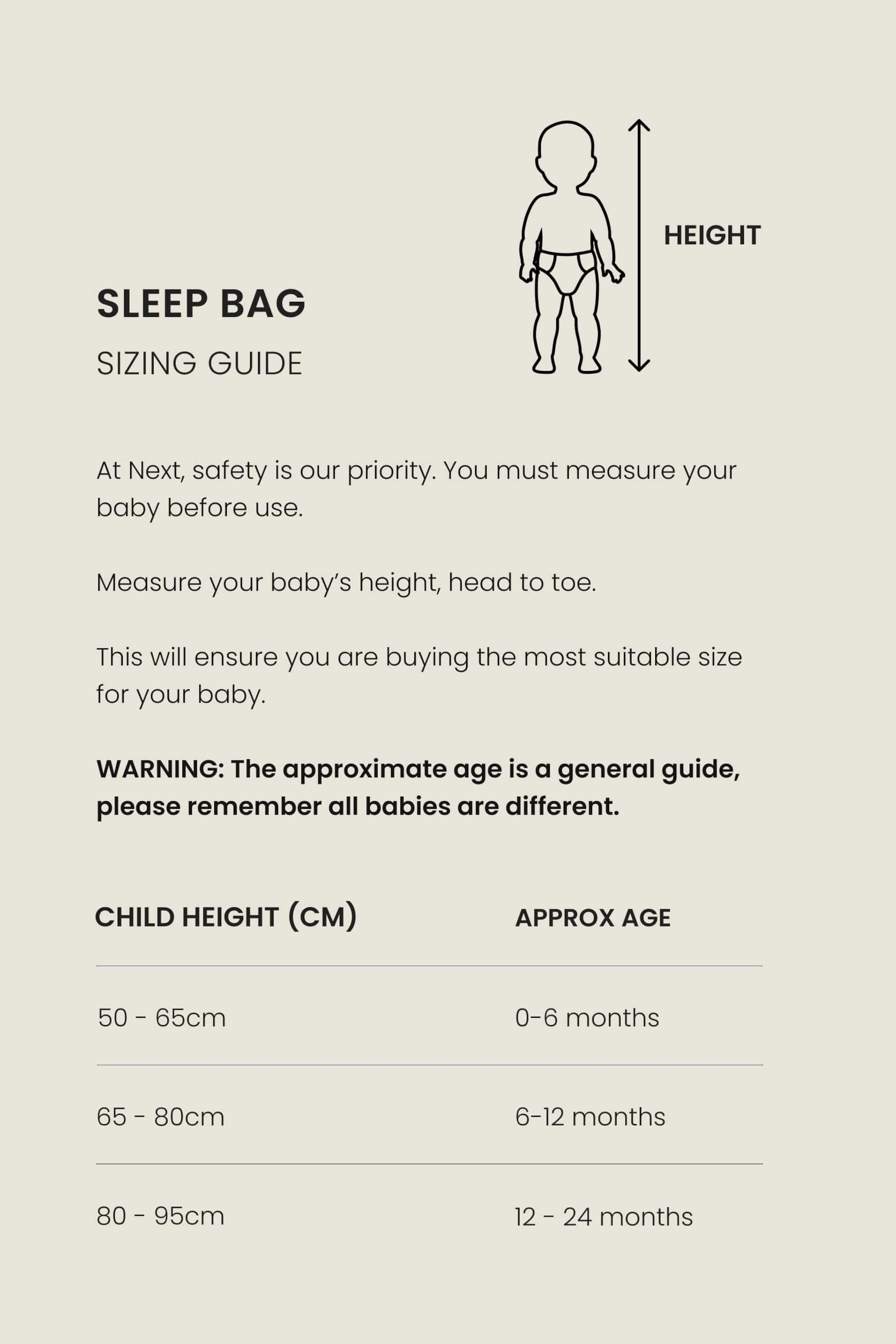 Grey Cloud 2.5 Tog Baby 100% Cotton Sleep Bag - Image 2 of 10