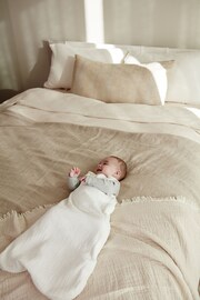 Cream Muslin 1 Tog  Baby 100% Cotton Sleep Bag - Image 5 of 11
