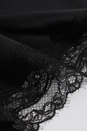 Reiss Black Bellami Silk Lace Trim Shorts - Image 5 of 5