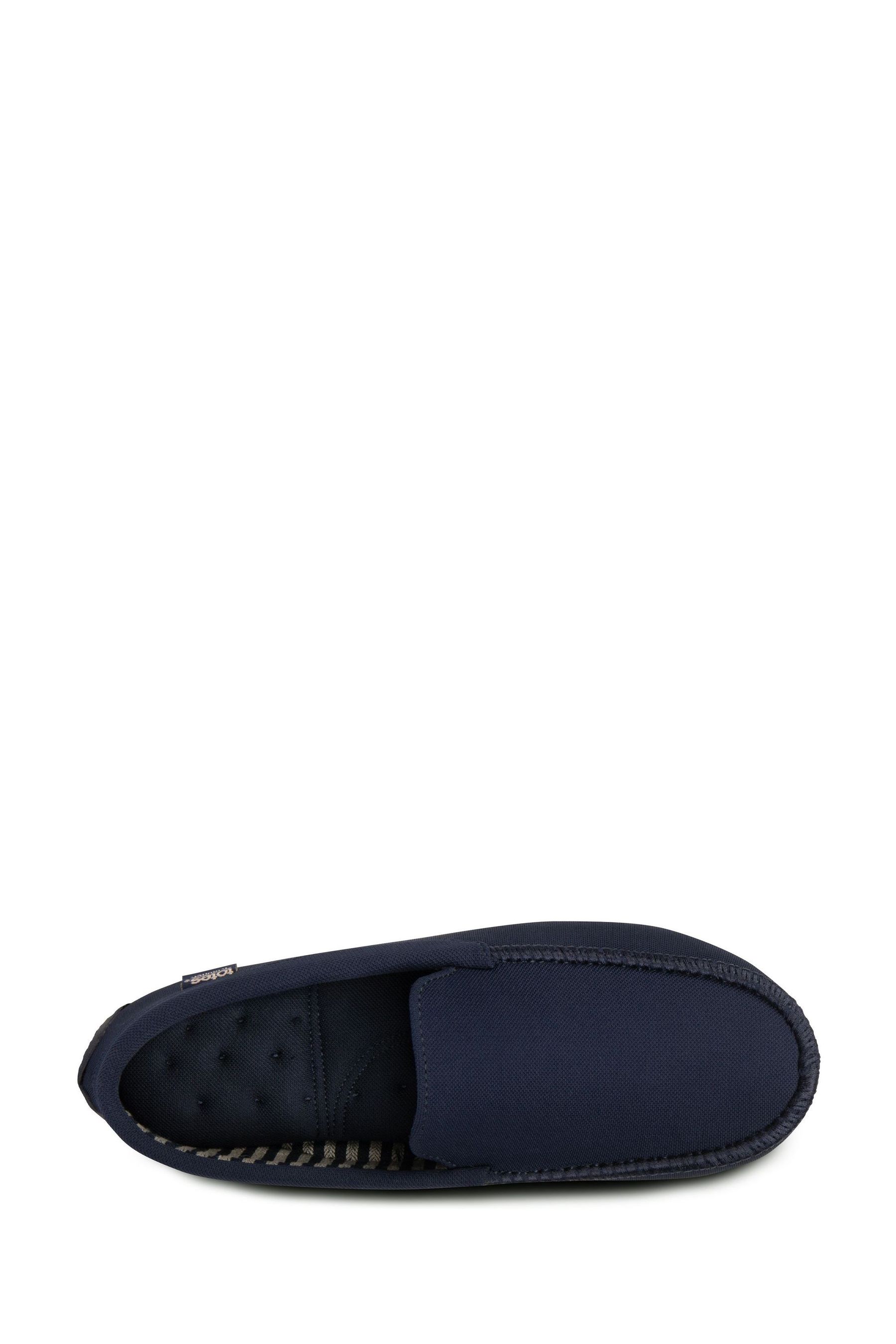 Buy Totes Blue Isotoner Textured Mule Moccasin Stripe Lining Pillowstep Slippers from Next Canada