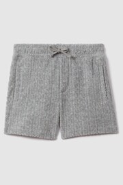 Reiss Soft Grey Fletcher Junior Towelling Drawstring Shorts - Image 2 of 4