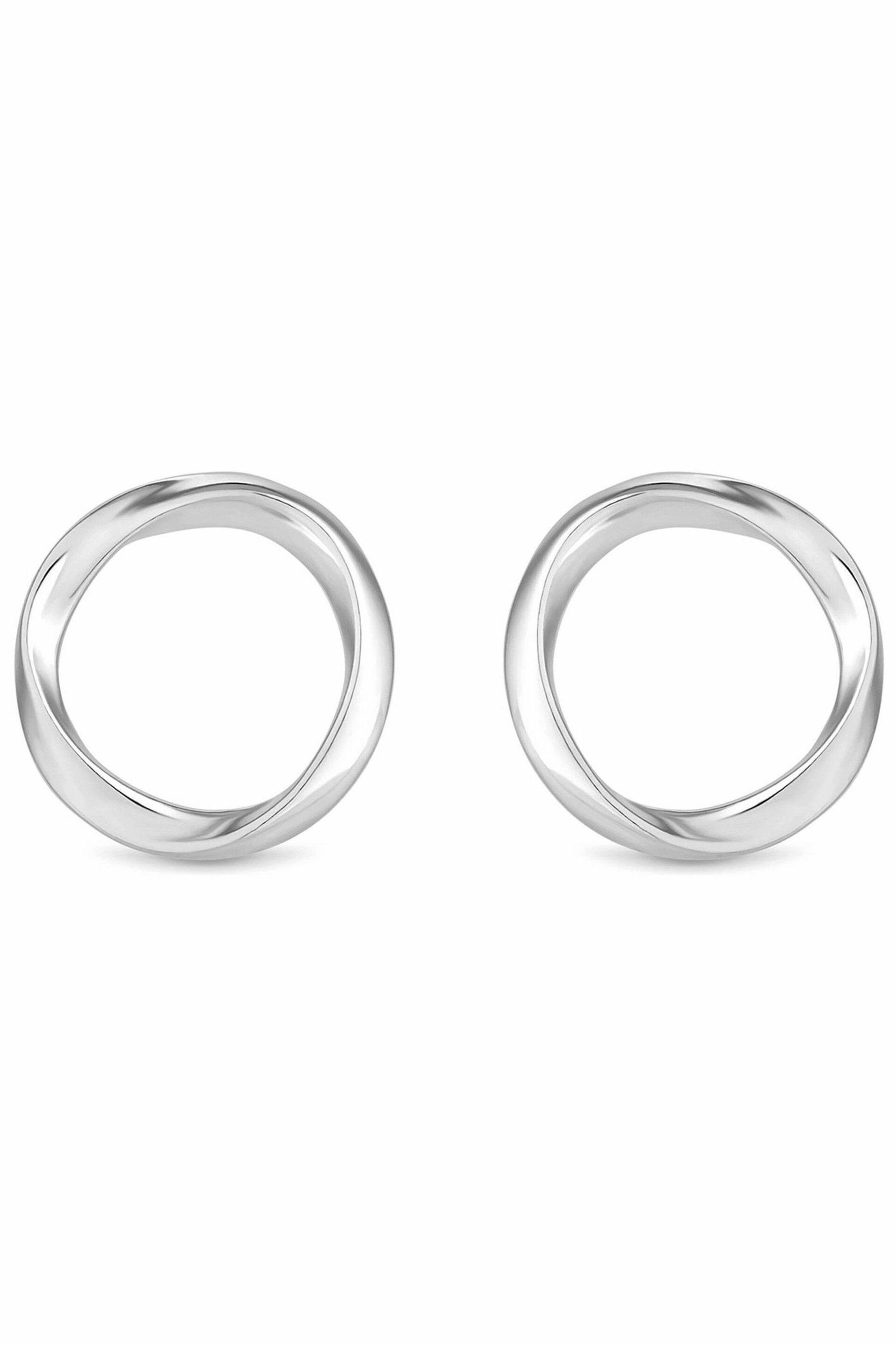 Simply Silver Silver Polished Open Circle Earrings - Image 3 of 3