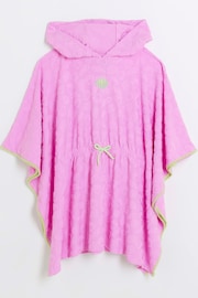 River Island Pink Shell Towelling Poncho - Image 1 of 3